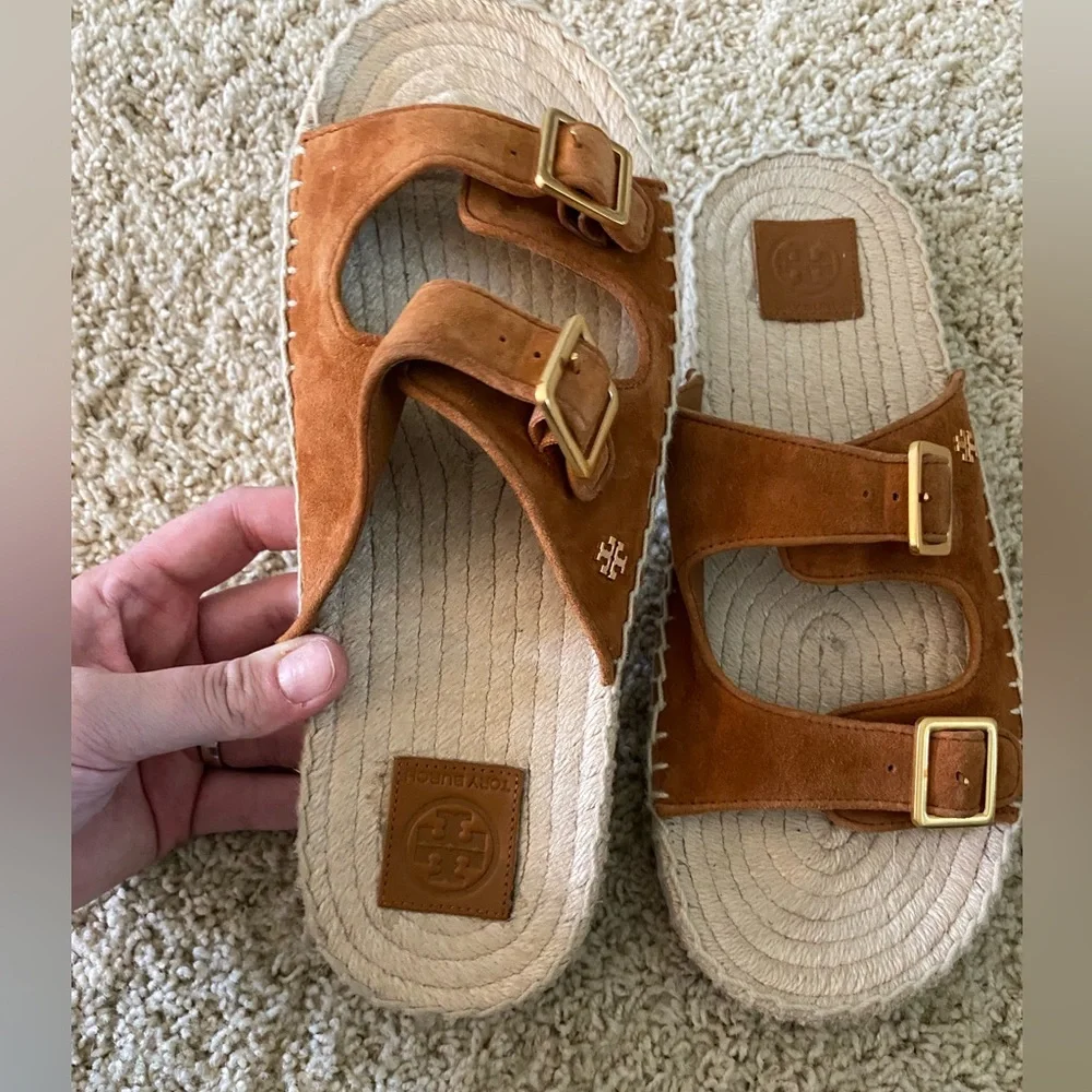 Tory Burch Leather Espadrille Sandals - Picture 6 of 6